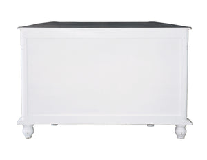 Sunset Trading Cottage Angled Console Cabinet in White Raftwood