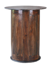 Load image into Gallery viewer, Sunset Trading Cottage 20 Bottle Barrel Bar with Wine Glass Rack Made from Solid Wood in Java Brown