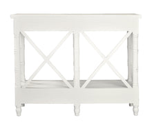 Load image into Gallery viewer, Sunset Trading Cottage X Best Console Table with 4 Drawers &amp; Shelf in Distressed White