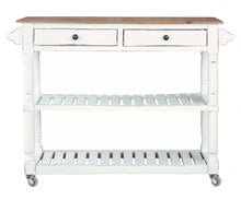 Load image into Gallery viewer, Sunset Trading Cottage Kitchen Island with Casters with White Sideboard &amp; Kitchen Cart