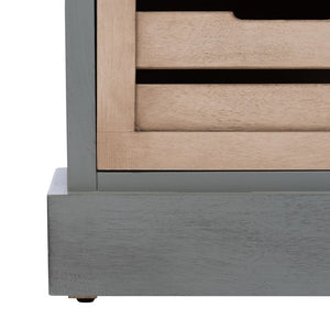 Briar 3 Drawer & 6 Removable Drawer Console Table - Distressed Grey & Sand