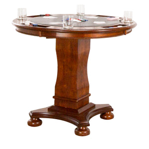 Sunset Trading Bellagio 42" Round Counter Height Dining, Chess and Poker Table, Reversible 3 in 1  Game Top
