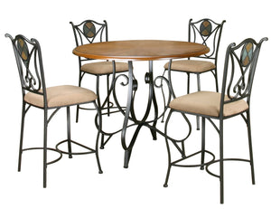 Sunset Trading 5 Piece Vail Pub Table Set