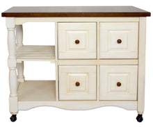 Load image into Gallery viewer, Sunset Trading Andrews Four Drawer Kitchen Cart