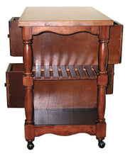 Load image into Gallery viewer, Sunset Trading Regal Kitchen Cart  Nutmeg withLight Oak Top