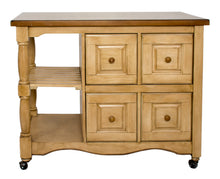 Load image into Gallery viewer, Sunset Trading Brook Four Drawer Kitchen Cart