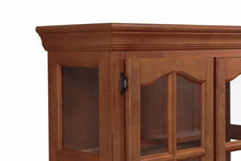 Load image into Gallery viewer, Sunset Trading Oak Selections Keepsake Buffet and Lighted Hutch in Nutmeg Brown and Light Oak