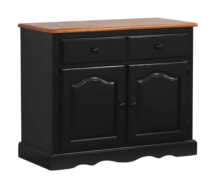 Sunset Trading Black Cherry Selections Keepsake Buffet in Antique Black and Cherry