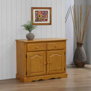 Sunset Trading Oak Selections Keepsake Buffet in Light Oak