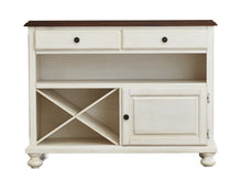 Load image into Gallery viewer, Sunset Trading Andrews Server in Antique White with Chestnut Brown Top