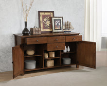 Load image into Gallery viewer, Sunset Trading Simply Brook Sideboard Server in Amish Brown