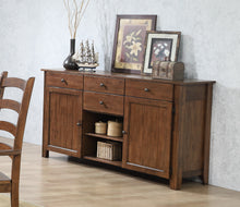 Load image into Gallery viewer, Sunset Trading Simply Brook Sideboard Server in Amish Brown