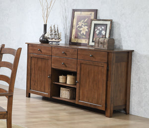 Sunset Trading Simply Brook Sideboard Server in Amish Brown