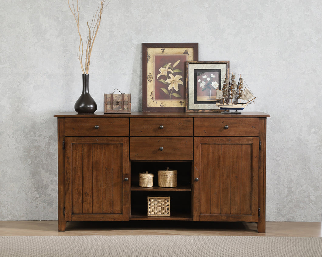 Sunset Trading Simply Brook Sideboard Server in Amish Brown