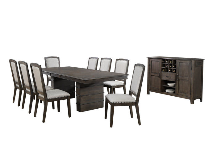Sunset Trading Cali 10 Piece Extendable Dining Set with Server