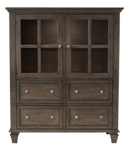 Sunset Trading Shades of Gray One Piece China Cabinet