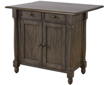Load image into Gallery viewer, Sunset Trading Shades of Gray Drop Leaf Kitchen Island