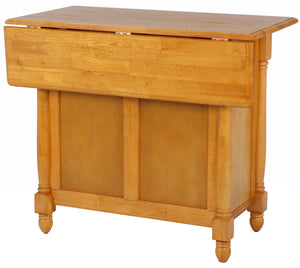 Sunset Trading Light Oak Kitchen Island with Drop Leaf Top