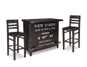 Sunset Trading Graphic 3 Piece Wine Bar Set