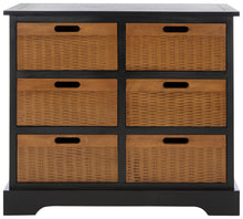 Load image into Gallery viewer, Black-Landers-6-Drawer-Storage-Unit - Safavieh