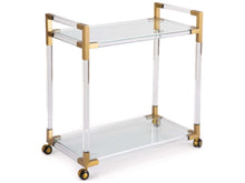 Load image into Gallery viewer, Regina Andrew Contemporary Acrylic and Brass Americano Bar Cart