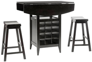 Emeric-3-Pc-Set-Drop-Leaf-Pub-Table-Espresso- Safavieh 