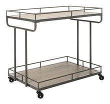 Load image into Gallery viewer, Dawson-2-Tier-Rectangle-Bar-Cart-Gunmetal - Safavieh 