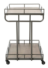 Load image into Gallery viewer, Dawson-2-Tier-Rectangle-Bar-Cart-Gunmetal - Safavieh 