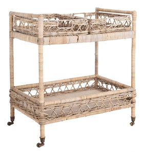 Ambrose-2-Tier-Rattan-Bar-Cart - Safavieh 