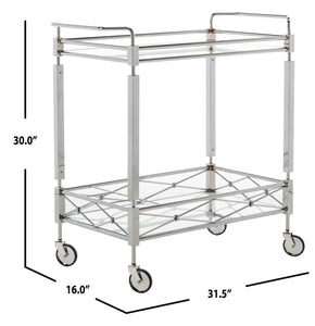 Ingrid-2-Tier-Rectangle-Bar-Cart - Safavieh 