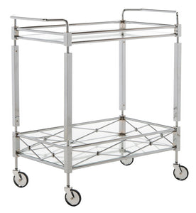 Ingrid-2-Tier-Rectangle-Bar-Cart - Safavieh 