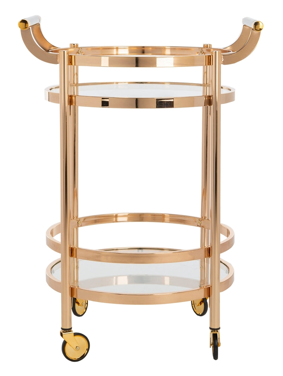 Sienna-2-Tier-Round-Bar-Cart-Gold- Safavieh 