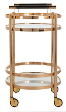 Load image into Gallery viewer, Sienna-2-Tier-Round-Bar-Cart-Gold- Safavieh 