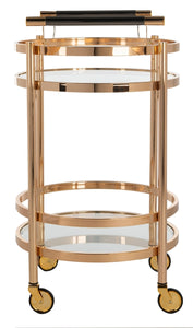 Sienna-2-Tier-Round-Bar-Cart-Gold- Safavieh 