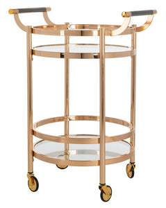 Sienna-2-Tier-Round-Bar-Cart-Gold- Safavieh 