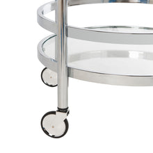 Load image into Gallery viewer, Sienna-2-Tier-Round-Bar-Cart-Chrome - Safavieh 