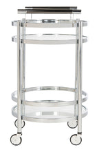 Load image into Gallery viewer, Sienna-2-Tier-Round-Bar-Cart-Chrome - Safavieh 