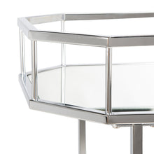 Load image into Gallery viewer, Silva-2-Tier-Octagon-Bar-Cart-Silver - Safavieh 