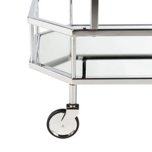 Load image into Gallery viewer, Silva-2-Tier-Octagon-Bar-Cart-Silver - Safavieh 