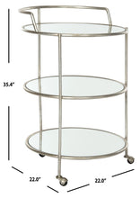 Load image into Gallery viewer, Dulcinea-Bar-Cart-Silver - Safavieh 