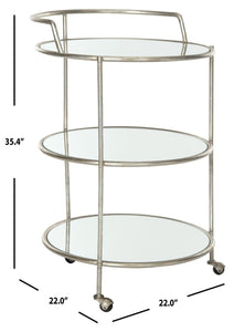 Dulcinea-Bar-Cart-Silver - Safavieh 