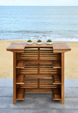 Load image into Gallery viewer, Natural -Monterey-Teak-Outdoor-Bar Table - Safavieh