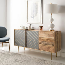 Load image into Gallery viewer, Titan-Gold-Inlayed-Cement-Sideboard - Safavieh